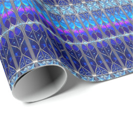 Blå dekorativ julpresentpapper presentpapper