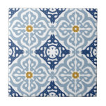 Blå dekorativa keramiska plattan kakelplatta<br><div class="desc">Kan anpassas helt efter dina behov i kostym. © Gorjo Designs. Gade åt dig via Zazzle-plattformen. // Behöver du hjälp med att anpassa din design? Har andra idéer? Kontakta mig gärna (Zoe) direkt.</div>