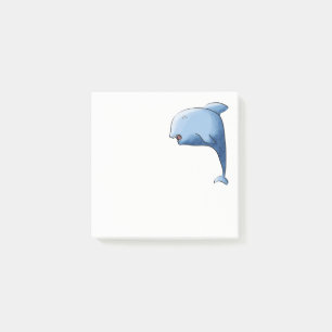 Blå delfin post-it block