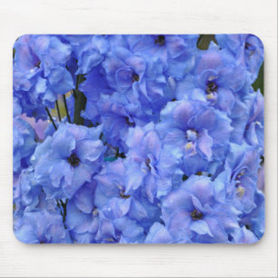 Blå delfinblommor musmatta