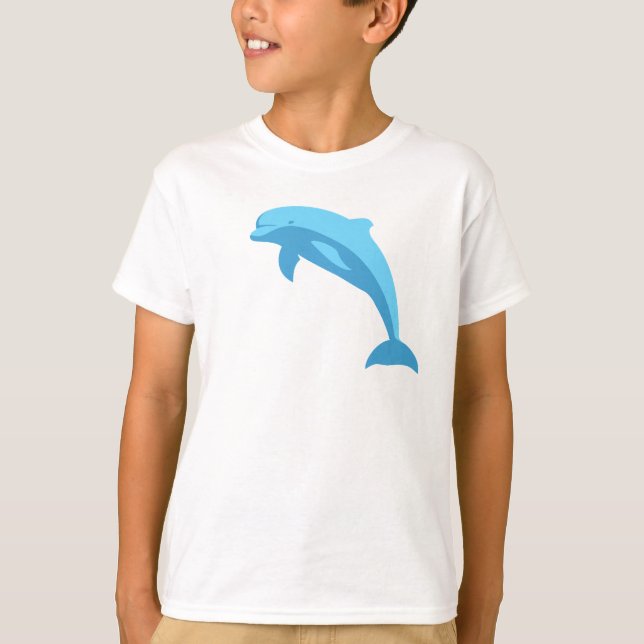 Blå delfindesign med Ecclesiastes bible verse vers Tee (Framsida)