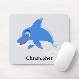 Blå Delfindesign Musmatta