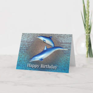 Blå delfiner Birthday Kort