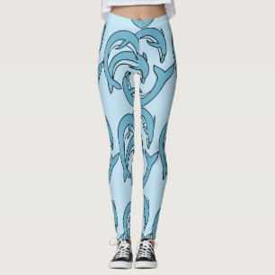 Blå delfiner som cirkulerar Thunder_Cove Leggings
