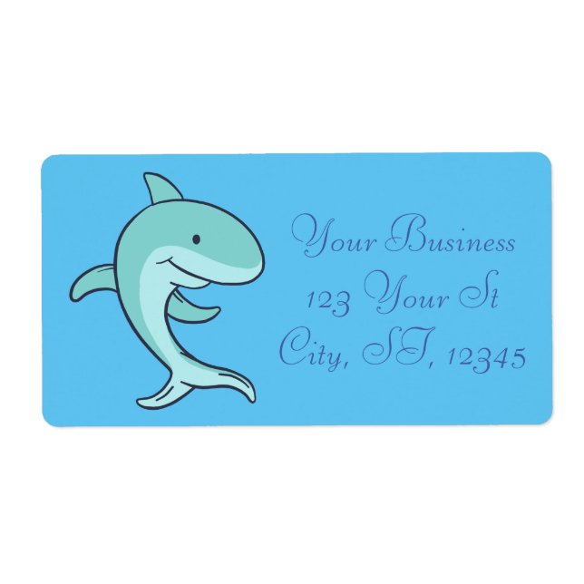 Blå delfiner som leder Thunder_Cove Fraktsedel (Framsidan)