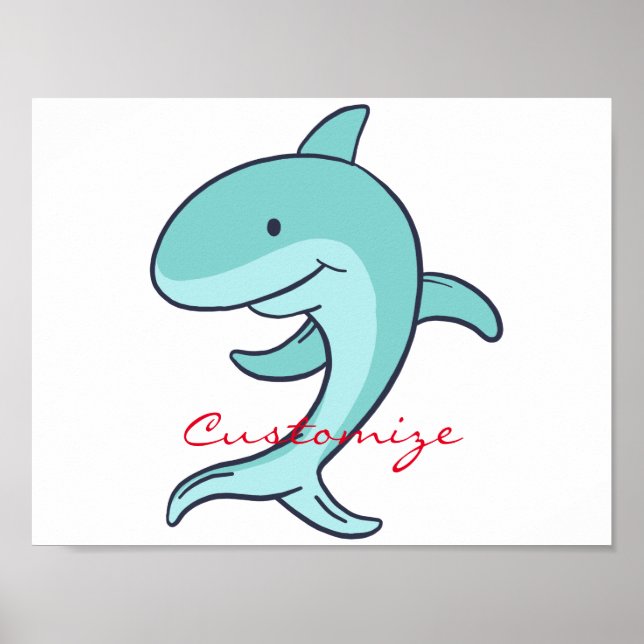 Blå delfiner som leder Thunder_Cove Poster (Framsidan)