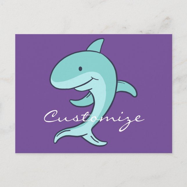 Blå delfiner som leder Thunder_Cove Vykort (Framsida)