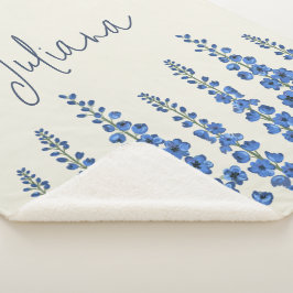 Blå Delphinium Flowers i juli