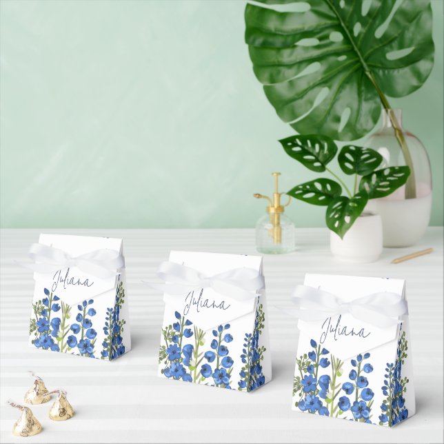 Blå Delphinium Flowers i juli Presentaskar (Multipel)