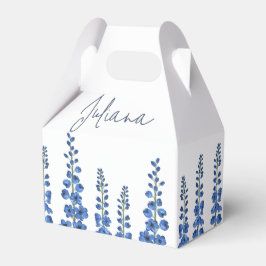 Blå Delphinium Flowers i juli Presentaskar