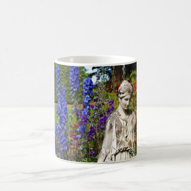 Blå delphinium-trädgårdskaffe mugg (Center)