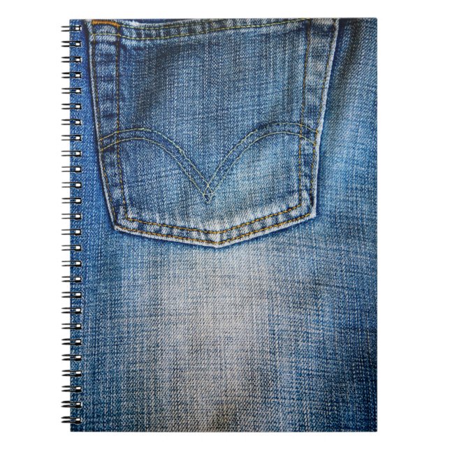 Blå denim anteckningsbok (Framsidan)