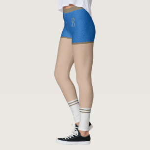Blå Denim Jeans Kort Skin Tone Tights & Socks