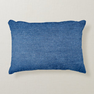 Blå denim jeans prydnadskudde