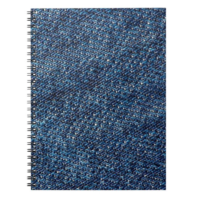 Blå denim jeans struktur bakgrund. anteckningsbok (Framsidan)