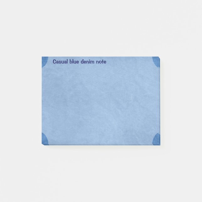 blå denim post-it block (Framsida)