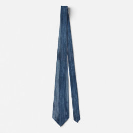 Blå Denim Rand Neck Tie Slips