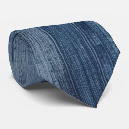 Blå Denim Rand Neck Tie Slips