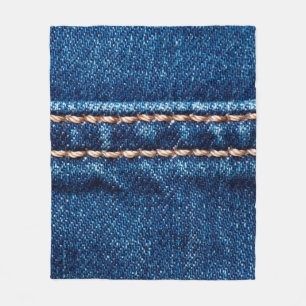 Blå denim struktur med syreförslutning, Jeans Fleecefilt