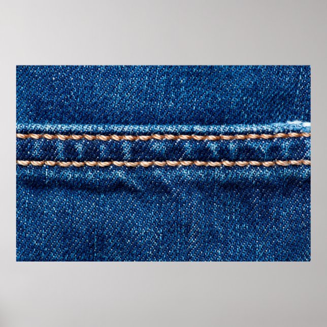 Blå denim struktur med syreförslutning, Jeans Poster (Framsidan)