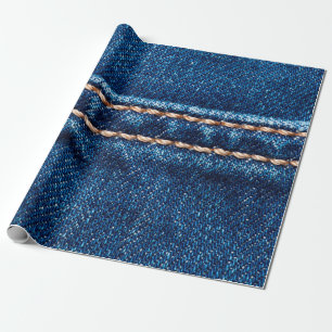 Blå denim struktur med syreförslutning, Jeans Presentpapper