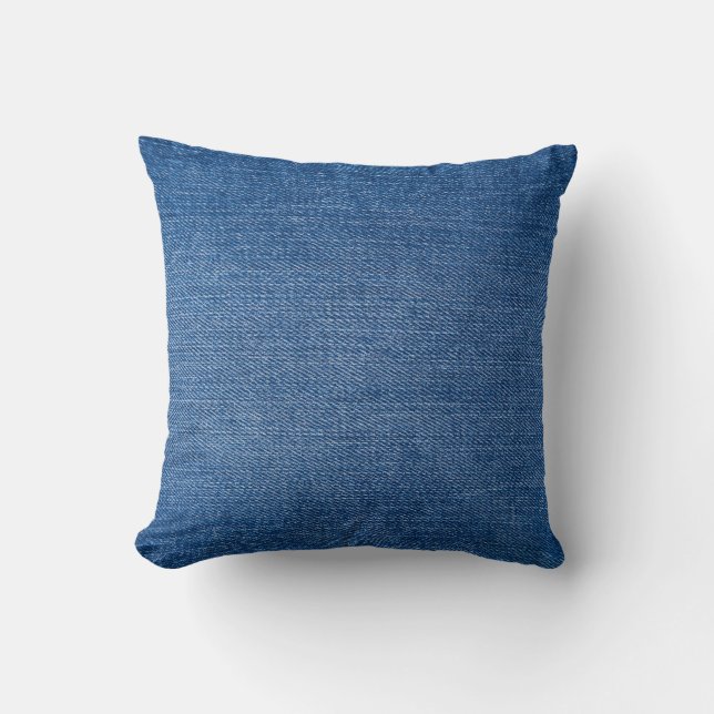 Blå denimjeans kudde (Framsida)