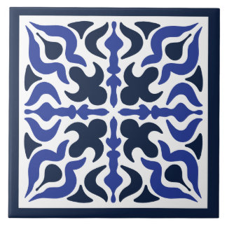 Blå design Marockansk mosaik mönster keramiska pla Kakelplatta