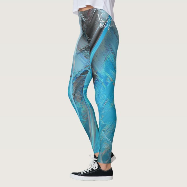 Blå designer Leggings (Vänster)