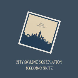 Blå destination för Urban-modern City skyline Bröl Pappersservett