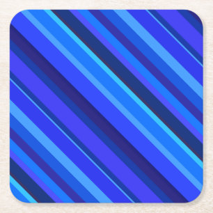 Blå diagonal rand underlägg papper kvadrat