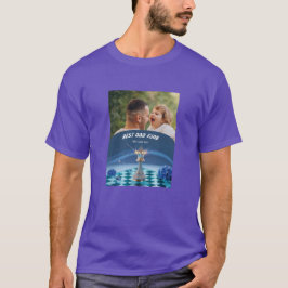 Blå Diamant Metallisk Kung Schack Fars Dag  T Shirt