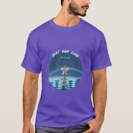 Blå Diamant Metallisk Kung Schack Fars Dag  T Shirt