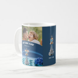 Blå Diamant Metallisk Kung Schack Pappas Dag  Kaffemugg