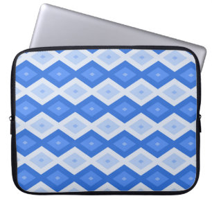 Blå diamanten mönster laptop fodral