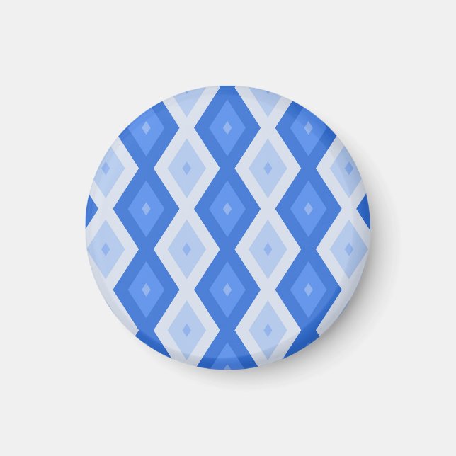 Blå diamanten mönster magnet (Framsidan)