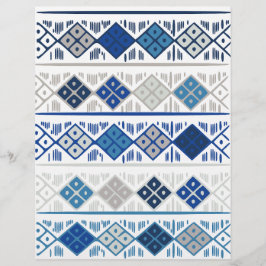 Blå diamantform design Scrapbookpapper: