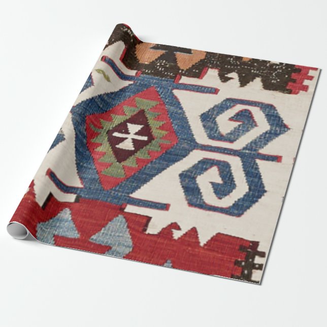 Blå diamantpil Konya // 1800-talet Presentpapper (Utrullad)