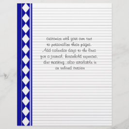 blå diamantsidor, anpassa med egen text