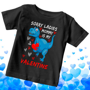 Blå dinosaur Ursäkta damerna Mamma är min valentin T Shirt