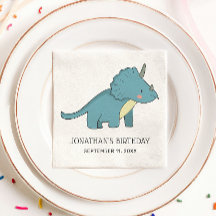 Blå Dinosaurie Barnkalas | Triceratops Dino