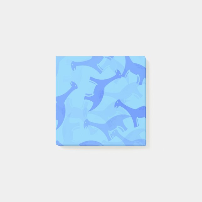 Blå dinosaurie Post-it-lappar Post-it Block (Framsida)