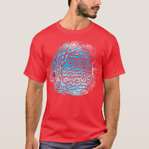Blå dist t shirt