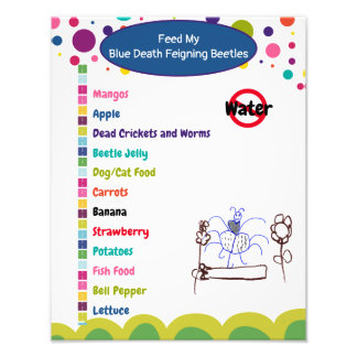Blå döden Feigning Beetle Care Lakan Fototryck