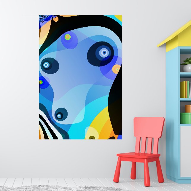 Blå doggy - Sailor Fractal Art Poster (Barnkammare 1)