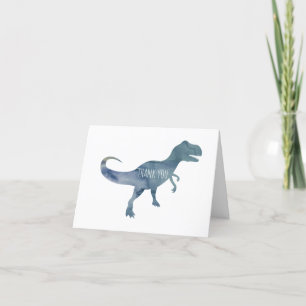 Blå doktor Trex - kort med stort tack