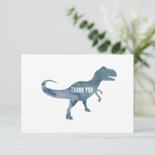 Blå doktor Trex - kort med stort tack