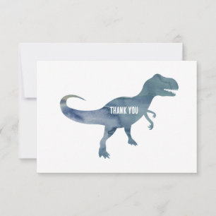Blå doktor Trex - kort med stort tack