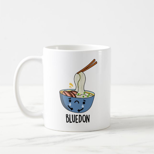 Blå-don Rollig Udon Skämt  Kaffemugg (Vänster)