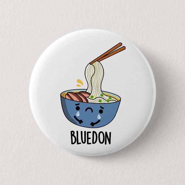 Blå-don Rollig Udon Skämt  Knapp (Framsida)