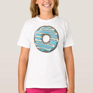 Blå Donut, ringnöt, isbildning, frost, glasyr T Shirt